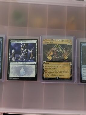 Magic: The Gathering Snow-Covered Island & Mana Tithe - Blue/Gold